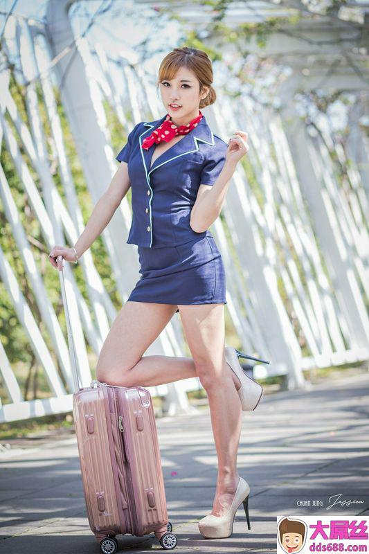 Model写真系列卡卡儿空姐制服高跟美腿