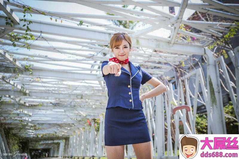 Model写真系列卡卡儿空姐制服高跟美腿