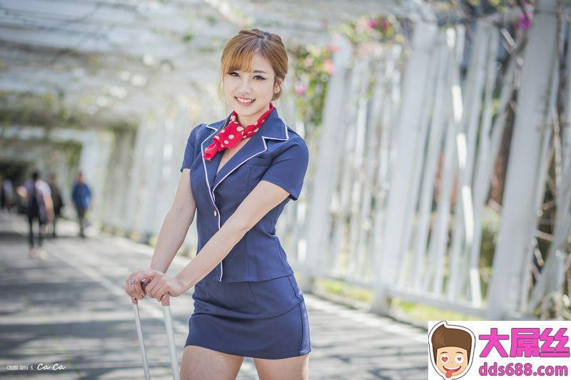 Model写真系列卡卡儿空姐制服高跟美腿