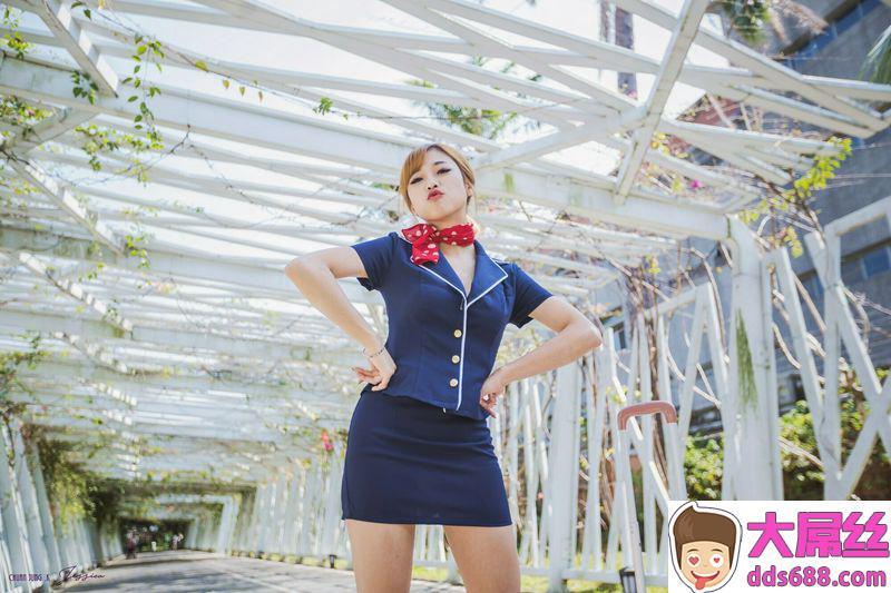 Model写真系列卡卡儿空姐制服高跟美腿